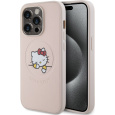 Hello Kitty PU Kitty Asleep Logo MagSafe Kryt iPhone 15 Pro růžový