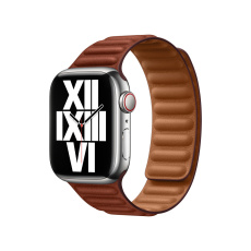 Apple Watch 41/40/38mm cihlově hnědý kožený tah - M/L