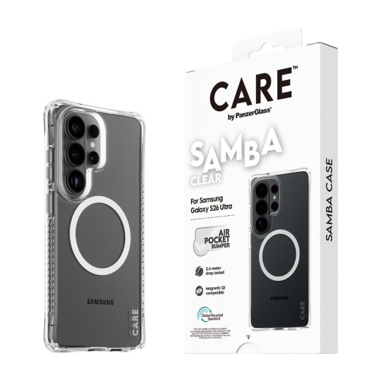 PanzerGlass® CARE Samba Qi kryt Samsung Galaxy S26 Ultra čirý/bílý PanzerGlass® CARE Samba Qi kryt Samsung Galaxy S26 Ultra čirý/bílý