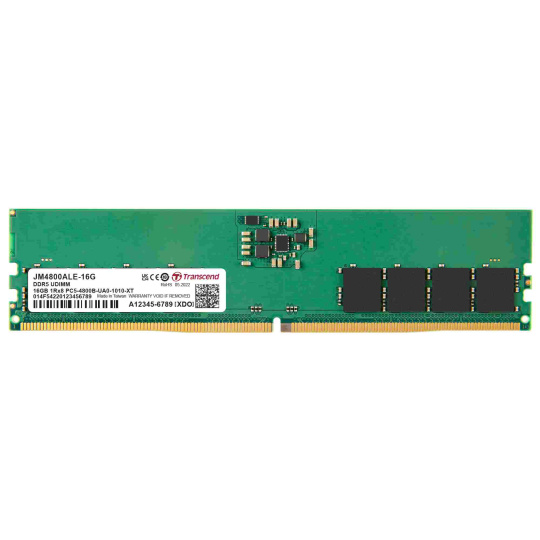 TRANSCEND DIMM DDR5 16GB 4800MHz 1Rx8 2Gx8 CL40 1.1V