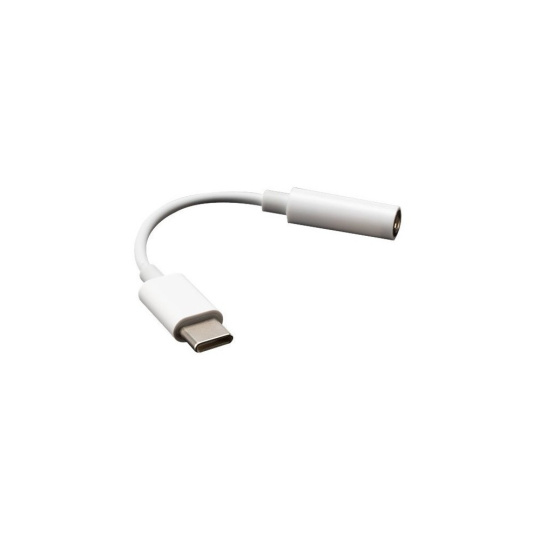 Akasa redukce USB-C - 3.5mm Jack, 10cm, bílá