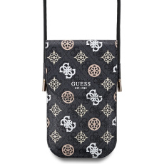 Guess PU 4G Peony Multicolor taška na telefon černá