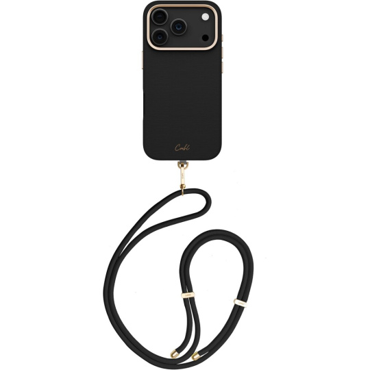 UNIQ Coehl Mirelle MagSafe kryt s poutkem iPhone 17 Pro Ebony