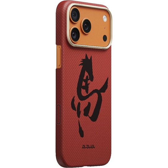 Pitaka Edge Case Ink Horse MagSafe kryt iPhone 17 Pro Max Cinnabar
