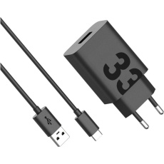 Motorola TurboPower nabíječka 33W USB-A s USB-C/USB-A kabelem černá