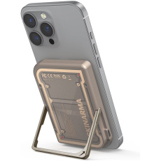 SKINARMA Nexus Mecha MagSafe powerbanka se stojánkem, USB-C, PD (5000 mah) zlatá