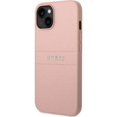 Guess PU Leather Saffiano kryt iPhone 14 růžový