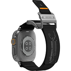 Aulumu A11 Mag Buckle Slim řemínek Apple Watch 49/46/45/44/42mm Silver Buckle/Black Strap Aulumu A11 Mag Buckle Slim řemínek Apple Watch 49/46/45/44/42mm Silver Buckle/Black Strap