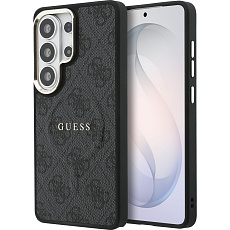 Guess PU Leather 4G Gold Frame Magnetic kryt Samsung Galaxy S26 Ultra černý