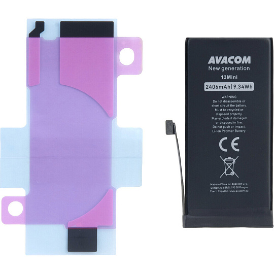 Avacom baterie pro Apple iPhone 13 mini, Li-Ion 3,88V 2406mAh Avacom baterie pro Apple iPhone 13 mini, Li-Ion 3,88V 2406mAh