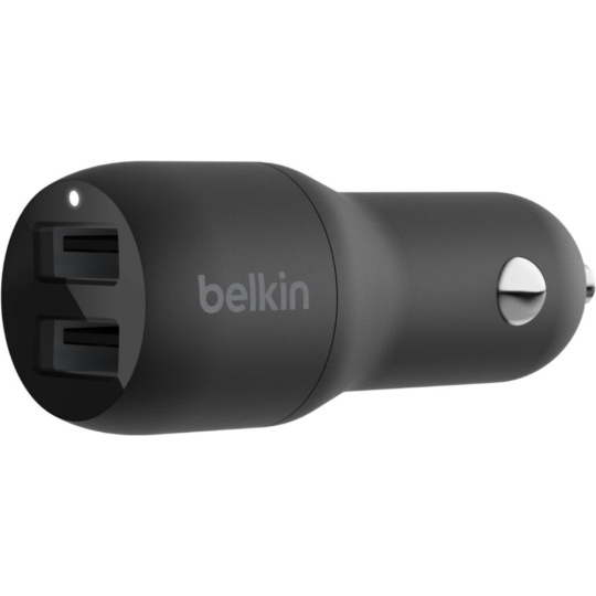 Belkin BOOST CHARGE duální USB-A nabíječka do auta, 2x 12W, černá