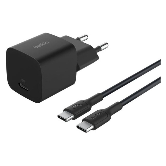 Belkin BOOST CHARGE™ 25W USB-C Power Delivery PPS nabíječka, 1m USB-C/USB-C kabel černá
