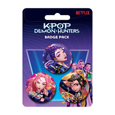 Set 3 odznaků Pyramid International K-pop Demon Hunters