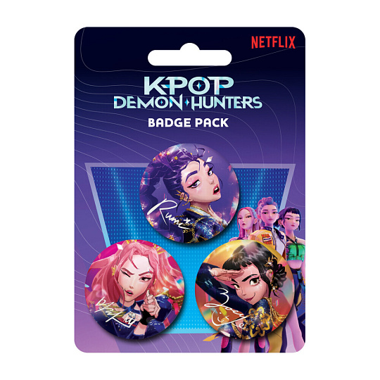 Set 3 odznaků Pyramid International K-pop Demon Hunters Set 3 odznaků Pyramid International K-pop Demon Hunters