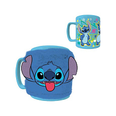 Hrnek s návlekem Pyramid International Lilo a Stitch - Stitch modrý 440 ml