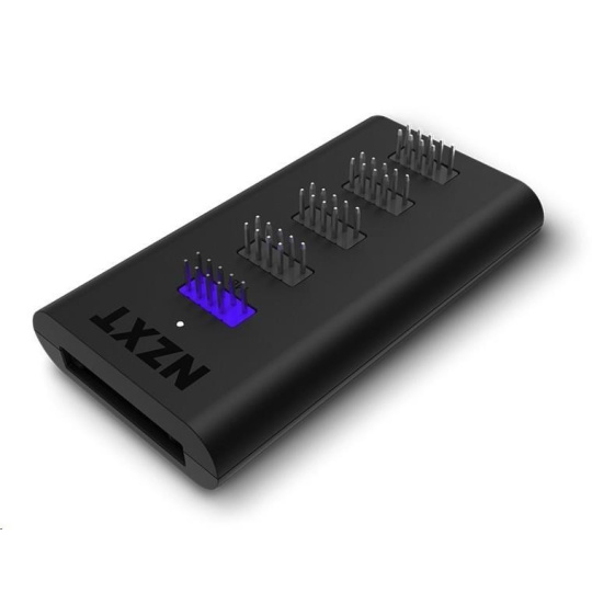 NZXT USB hub AC-IUSBH-M3, interní, 4xUSB 2.0 výstup, 1xUSB 2.0 vstup, 1xSATA, uzavřené magnetické tělo, černá