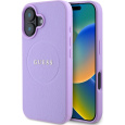 Guess PU Grained Classic Logo MagSafe kryt iPhone 16 fialový