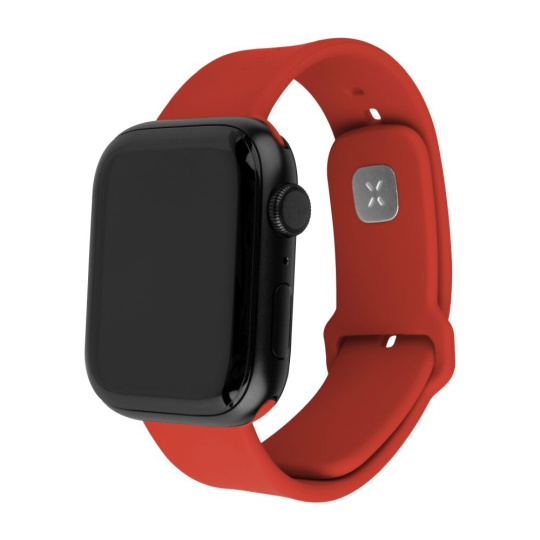 FIXED set silikonových řemínků Apple Watch 42/44/45mm červený