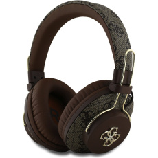 Guess PU 4G Metal Logo ENC bezdrátová sluchátka hnědá