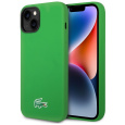 Lacoste Liquid Silicone Microfiber Croc Logo MagSafe kryt iPhone 13/14/15 zelený