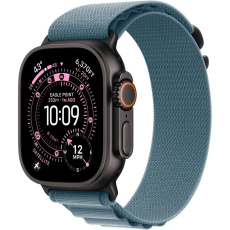 Apple Watch 49/46/45/44mm světle modrý Alpský tah velký černý titan Apple Watch 49/46/45/44mm světle modrý Alpský tah velký černý titan