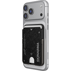 SKINARMA Vektor MagSafe Cardholder peněženka se stojánkem Onyx