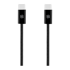 OBAL:ME Super Fast USB-C/USB-C Pletený kabel 100W 2m černý