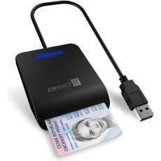 CONNECT IT USB čtečka eObčanek a čipových karet černá