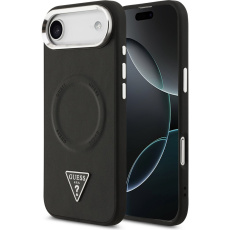 Guess PU Leather Triangle Logo MagSafe kryt iPhone Air černý