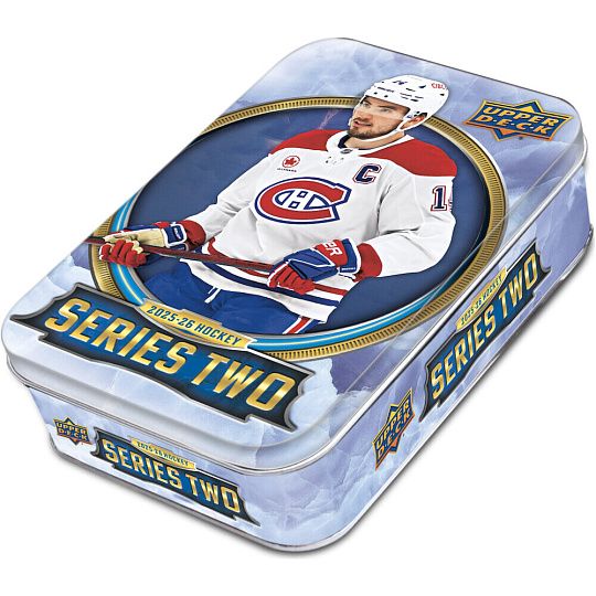 Hokejové karty 2025-26 Upper Deck Series 2 Hockey TIN Box Hokejové karty 2025-26 Upper Deck Series 2 Hockey TIN Box