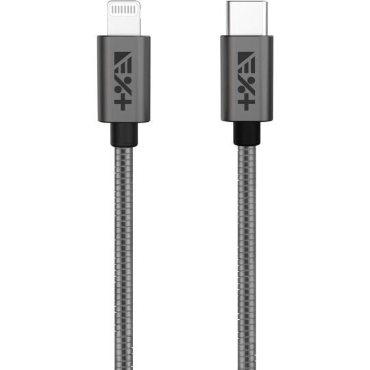 Next One USB-C to Lightning Metallic Cable 1.2m šedý