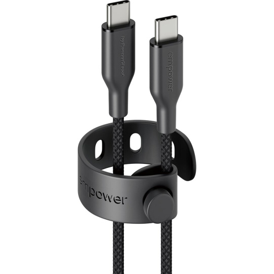 PanzerGlass® empower kabel (60 W) USB-C/USB-C, 2 m, černý