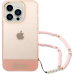 Guess PC/TPU Camera Outline Translucent kryt s poutkem iPhone 14 Pro Max růžový