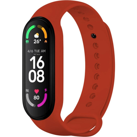 FIXED Silicone Strap silikonový řemínek Xiaomi Mi Band 7/6/5 červený