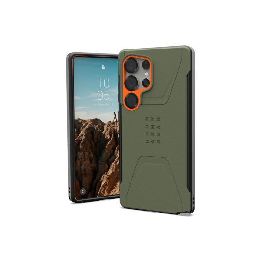 UAG Civilian Pro kryt Samsung Galaxy S25 Ultra olivový/oranžový