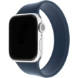 FIXED provlékací silikonový řemínek Apple Watch 42/44/45mm S modrý