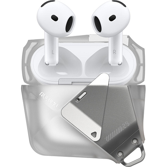 Aulumu A29 Geometric Case pouzdro AirPods 4 Translucent White
