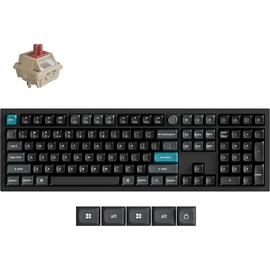 Keychron Q6 Ultra 8K Keychron Silk POM Red bezdrátová herní klávesnice (US) černá