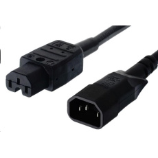 PREMIUMCORD Kabel napájecí 230V prodlužovací 2m (konektory IEC320 C14 - C15) PREMIUMCORD Kabel napájecí 230V prodlužovací 2m (konektory IEC320 C14 - C15)