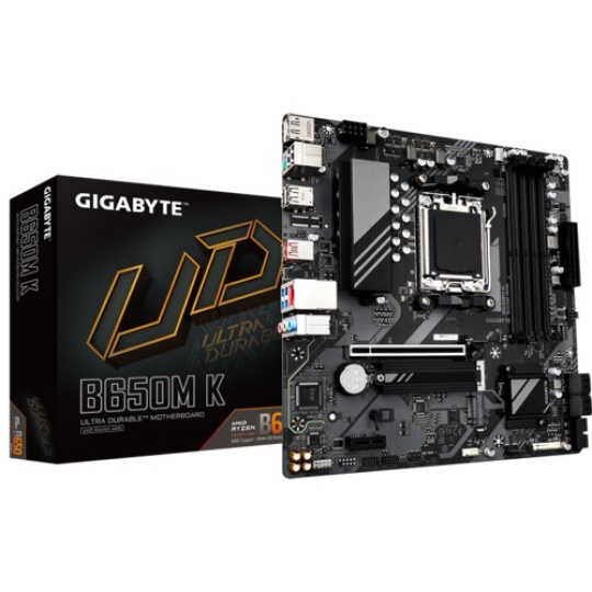 GIGABYTE MB Sc AM5 B650M K, AMD B650, 4xDDR5, 1xDP, 1xHDMI, mATX