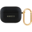 Guess PU Grained Classic Logo pouzdro pro AirPods Pro černé