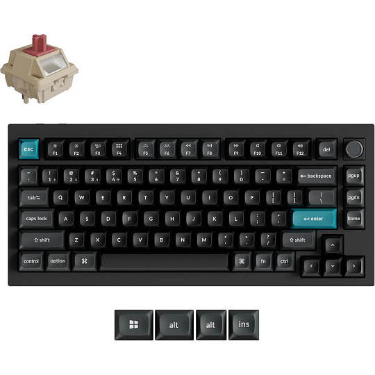 Keychron Q1 Ultra 8K Keychron Silk POM Red bezdrátová herní klávesnice (US) černá