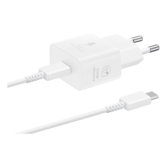 Samsung USB-C 25W GaN nabíječka (s kabelem) bílá