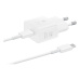 Samsung USB-C 25W GaN nabíječka (s kabelem) bílá