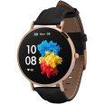 Garett Smartwatch Verona zlatá, černá kůže