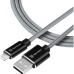 Tactical Fast Rope Aramid kabel USB-A/Lightning MFi 1m šedý