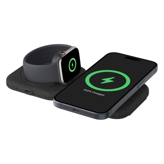 Belkin BOOST CHARGE™ PRO Qi2 15W 2v1 Bezdrátová MagSafe cestovní podložka pro iPhone/Apple Watch/Air
