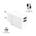 FIXED nabíječka s USB-A/Lightning kabelem, 1 m, MFi, 17W, bílá