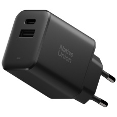 Native Union Fast GaN nabíječka (PD) 45W, USB-C/USB-A, černá