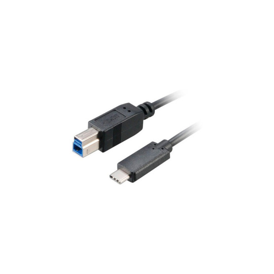 Akasa SuperSpeed+ USB 3.1, Type-C na Type-B, 100cm, černá